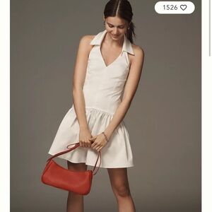 Maeve White Dress with collar